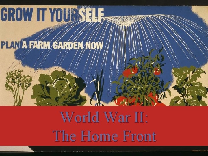 World War II The Home Front The America
