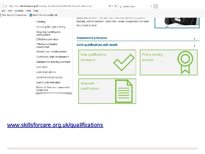 www. skillsforcare. org. uk/qualifications 