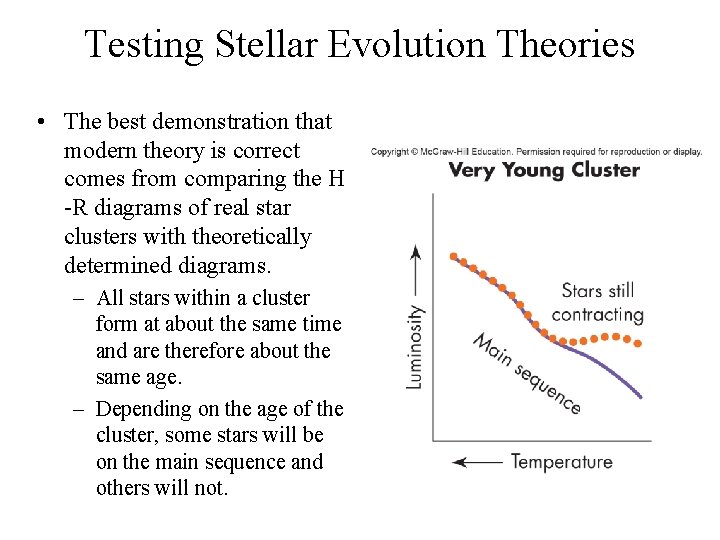 Testing Stellar Evolution Theories • The best demonstration that modern theory is correct comes