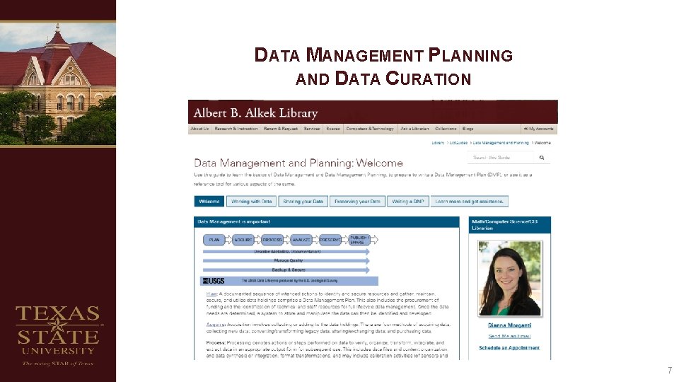 DATA MANAGEMENT PLANNING AND DATA CURATION 7 