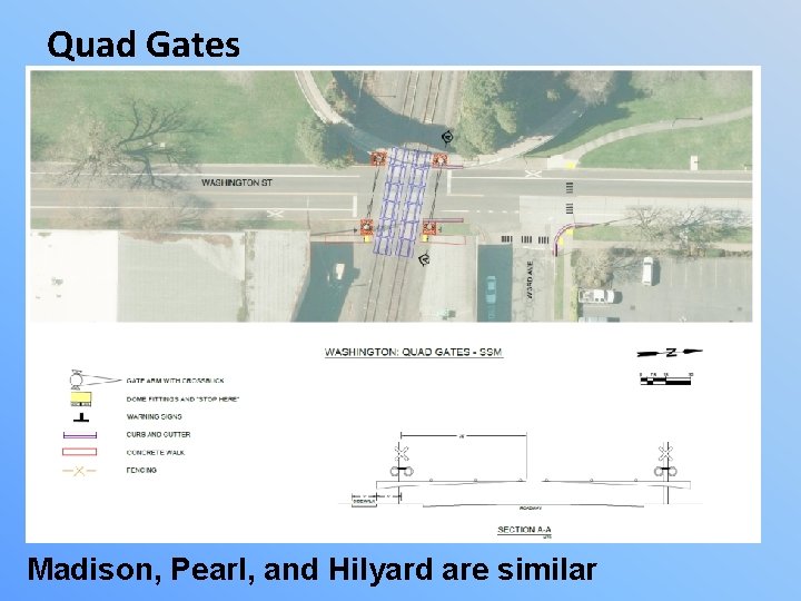 Quad Gates Madison, Pearl, and Hilyard are similar 