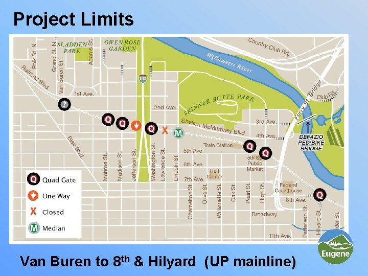 Project Limits Van Buren to 8 th & Hilyard (UP mainline) 