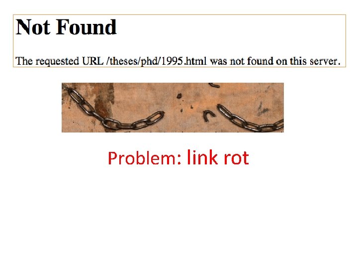 Problem: link rot 