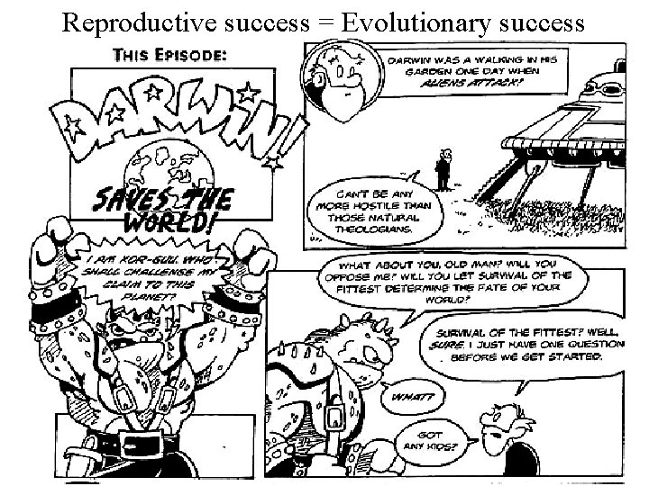 Reproductive success = Evolutionary success 