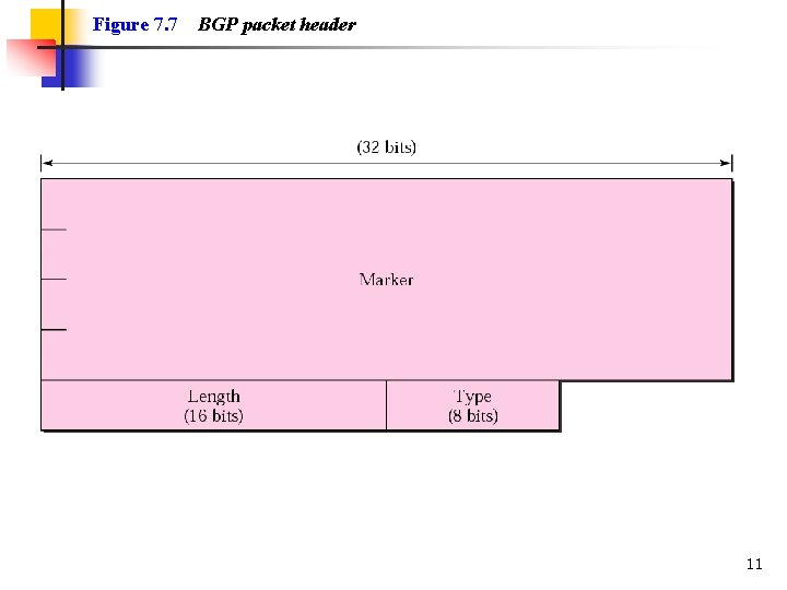 Figure 7. 7 BGP packet header 11 