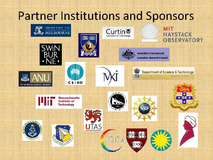 Partner Institutions and Sponsors 