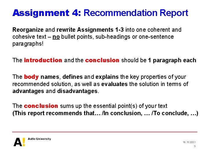 Technology Assignment Conclusion Communicating technology A 3 review writing conclusions A