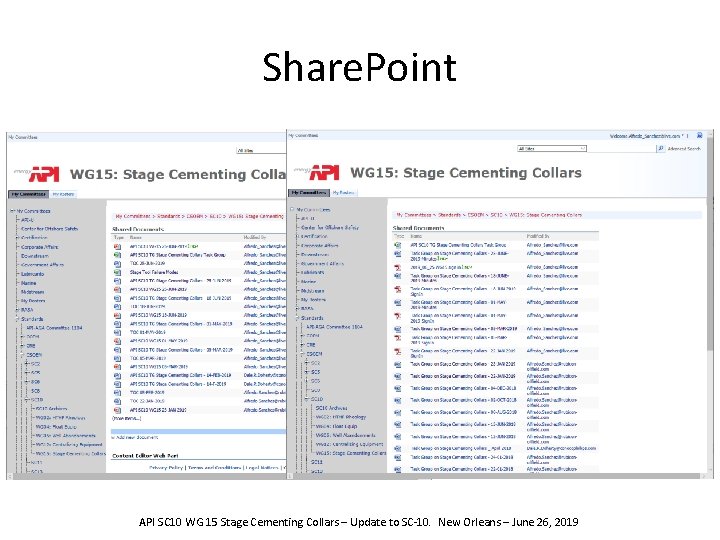 Share. Point API SC 10 WG 15 Stage Cementing Collars – Update to SC-10.