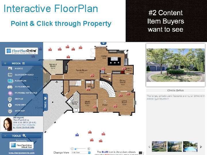 Interactive Floor. Plan Point & Click through Property 