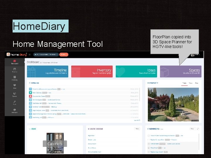 Home. Diary Home Management Tool Floor. Plan copied into 3 D Space Planner for