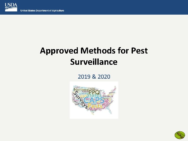 Approved Methods for Pest Surveillance 2019 & 2020 