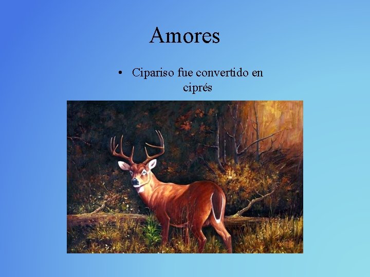 Amores • Cipariso fue convertido en ciprés 