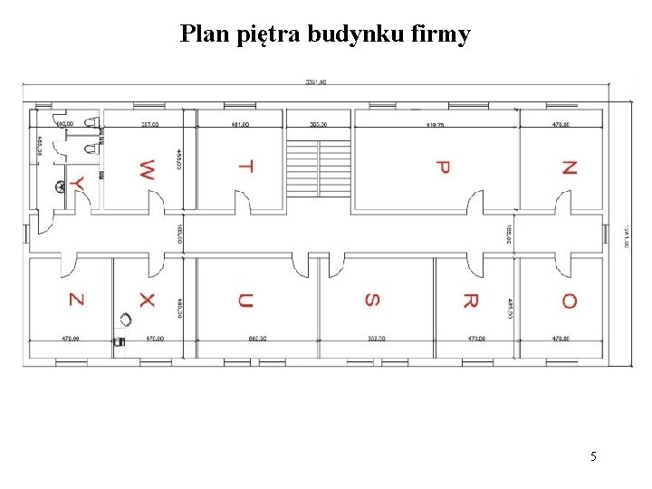 Plan piętra budynku firmy 5 