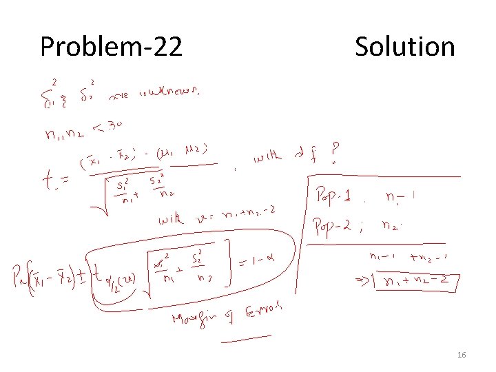 Problem-22 Solution 16 