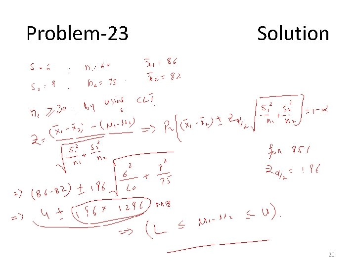 Problem-23 Solution 20 