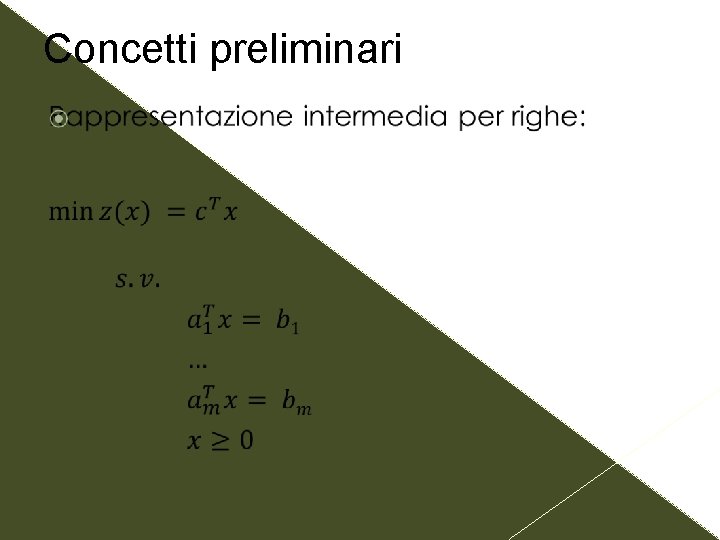 Concetti preliminari 