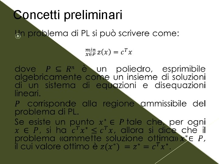 Concetti preliminari 