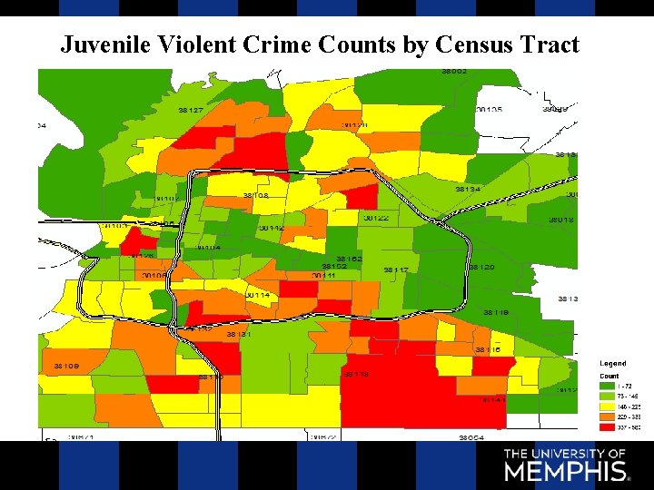 Juvenile Violent Crime Counts by Census Tract 