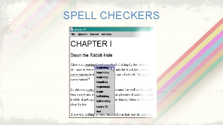 SPELL CHECKERS 