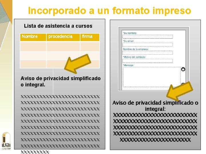 Incorporado a un formato impreso Lista de asistencia a cursos Nombre procedencia firma }