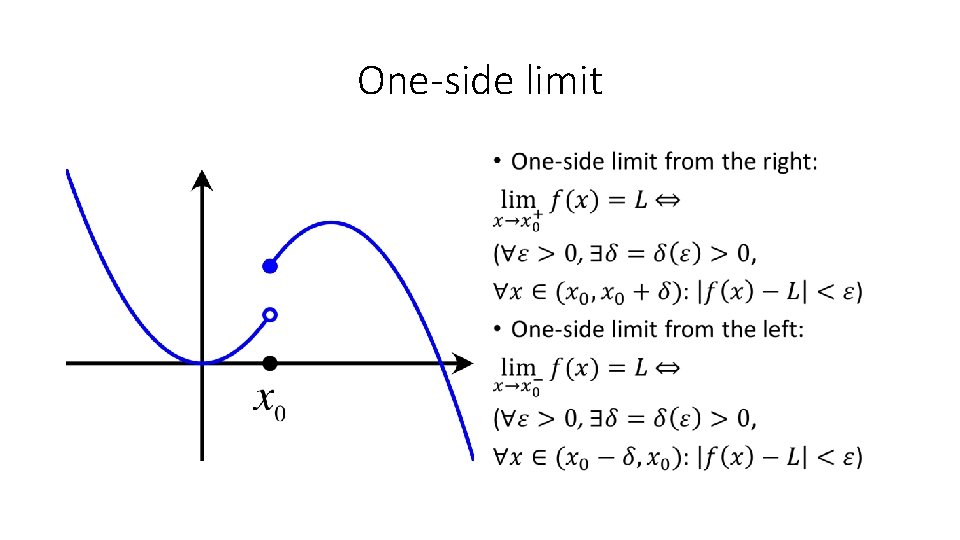 One-side limit • 