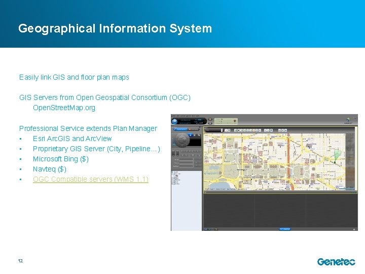 Geographical Information System Easily link GIS and floor plan maps GIS Servers from Open