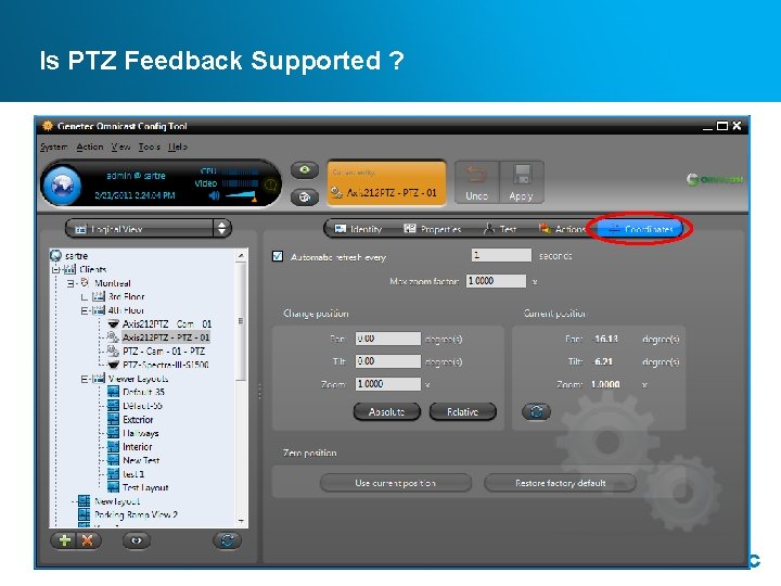 Is PTZ Feedback Supported ? 6 