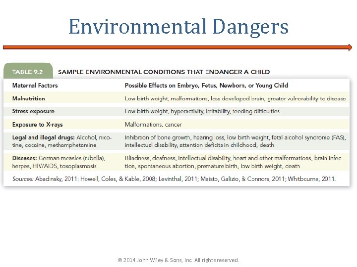 Environmental Dangers © 2014 John Wiley & Sons, Inc. All rights reserved. 