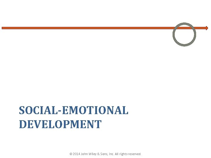 SOCIAL-EMOTIONAL DEVELOPMENT © 2014 John Wiley & Sons, Inc. All rights reserved. 