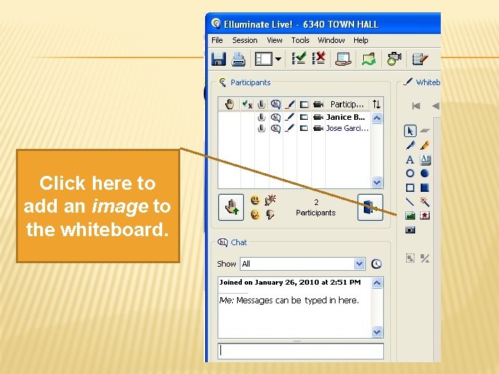 Click here to add an image to the whiteboard. 