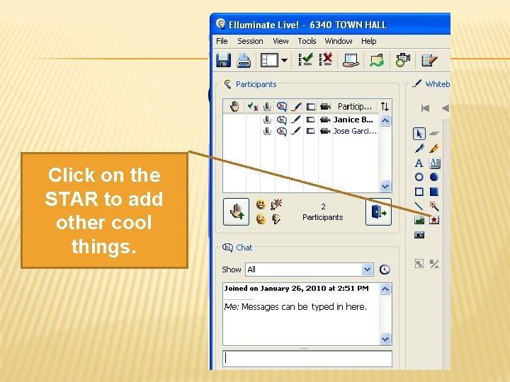 Click on the STAR to add other cool things. 