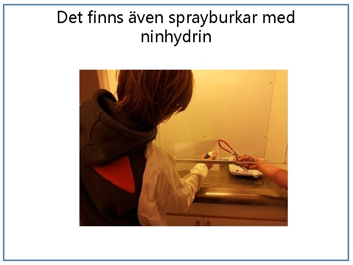 Det finns även sprayburkar med ninhydrin 