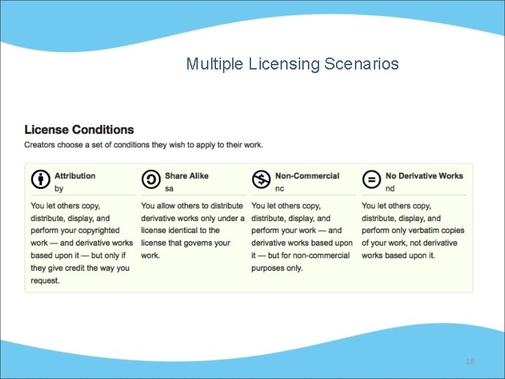 Multiple Licensing Scenarios 18 