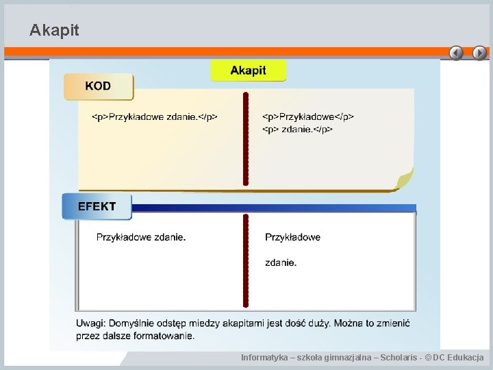 Akapit Informatyka – szkoła gimnazjalna – Scholaris - © DC Edukacja Akapit Informatyka – szkoła gimnazjalna – Scholaris - © DC Edukacja
