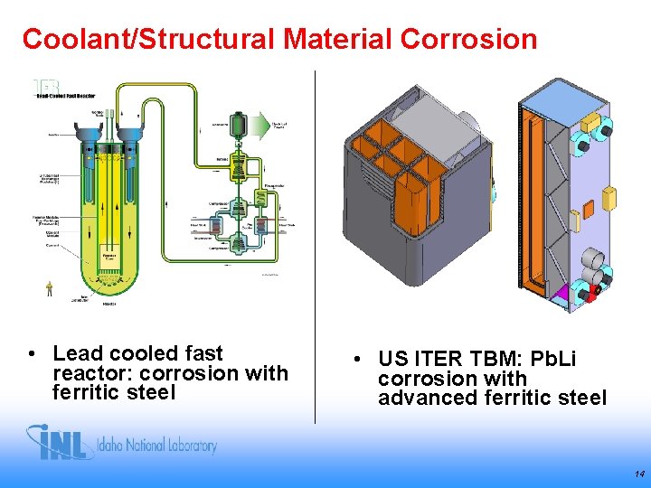 Coolant/Structural Material Corrosion • Lead cooled fast reactor: corrosion with ferritic steel • US Coolant/Structural Material Corrosion • Lead cooled fast reactor: corrosion with ferritic steel • US