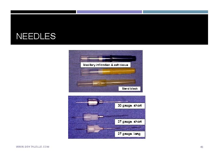 NEEDLES WWW. DENTALELLE. COM 42 NEEDLES WWW. DENTALELLE. COM 42