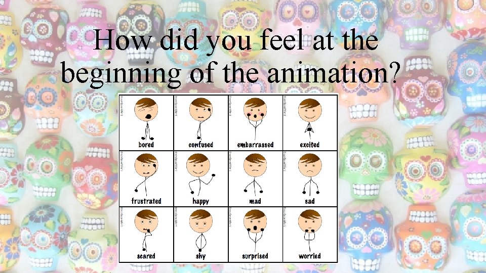 How did you feel at the beginning of the animation? 