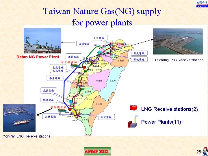 Taiwan Nature Gas(NG) supply for power plants Datan NG Power Plant Taichung LNG Receive
