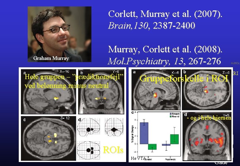 Corlett, Murray et al. (2007). Brain, 130, 2387 -2400 Graham Murray, Corlett et al.