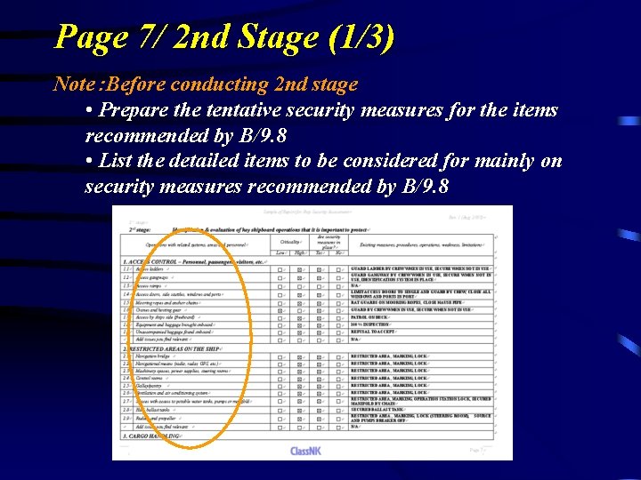 Page 7/ 2 nd Stage (1/3) Note：Before conducting 2 nd stage • Prepare the