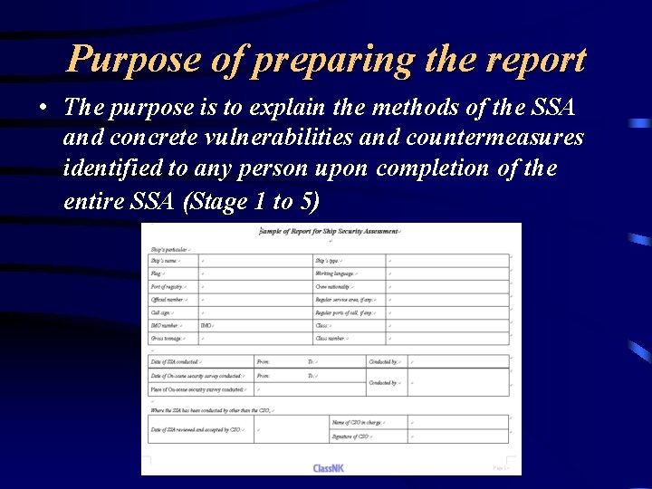 Purpose of preparing the report • The purpose is to explain the methods of