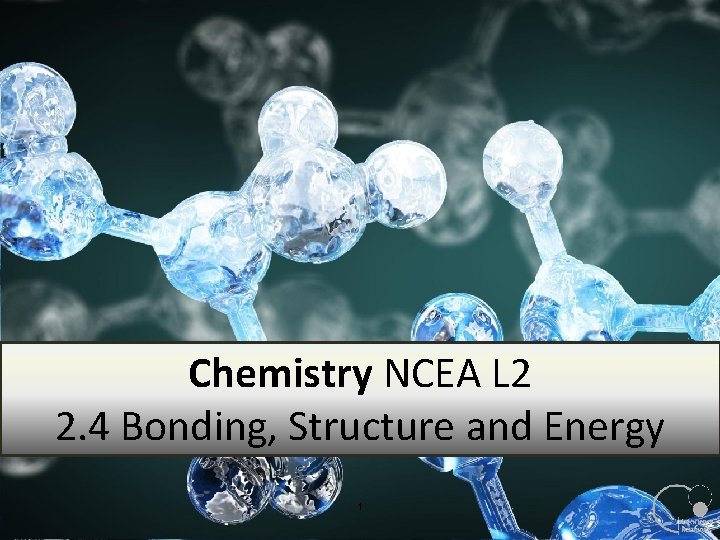 Chemistry NCEA L 2 2. 4 Bonding, Structure and Energy 1 