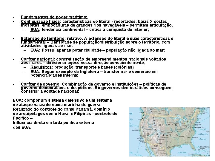  • • Fundamentos do poder marítimo: Configuração física: características do litoral - recortados,