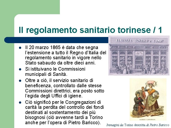 Il regolamento sanitario torinese / 1 l l Il 20 marzo 1865 è data