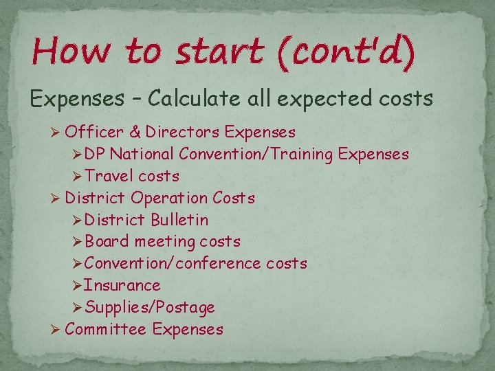 District Budgets The basics and beyond Presented by
