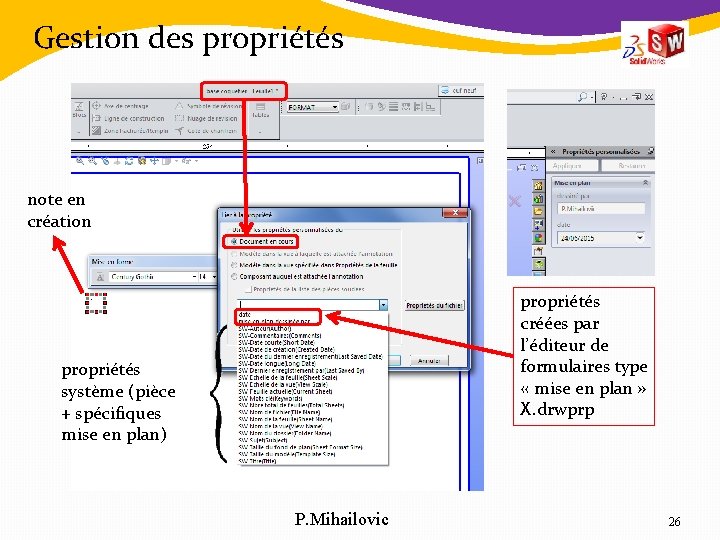 Gestion des propriétés note en création propriétés créées par l’éditeur de formulaires type «