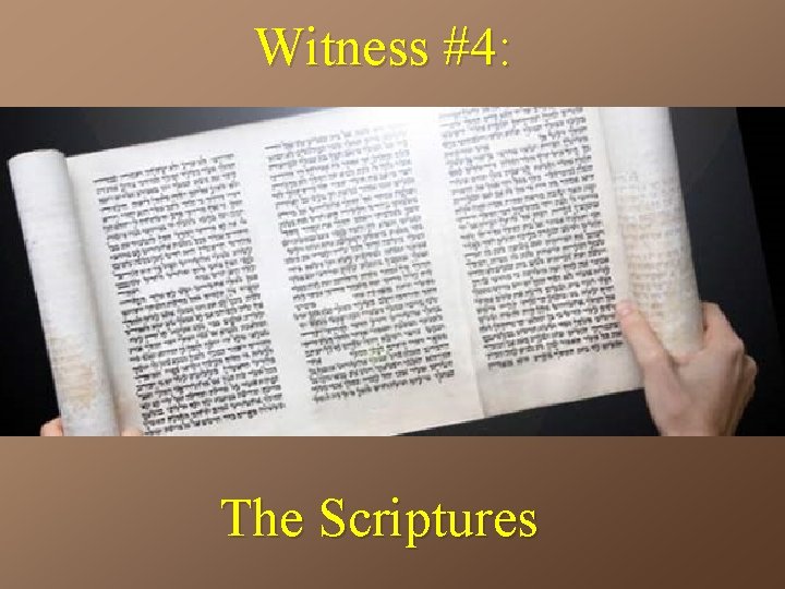 Witness #4: The Scriptures 
