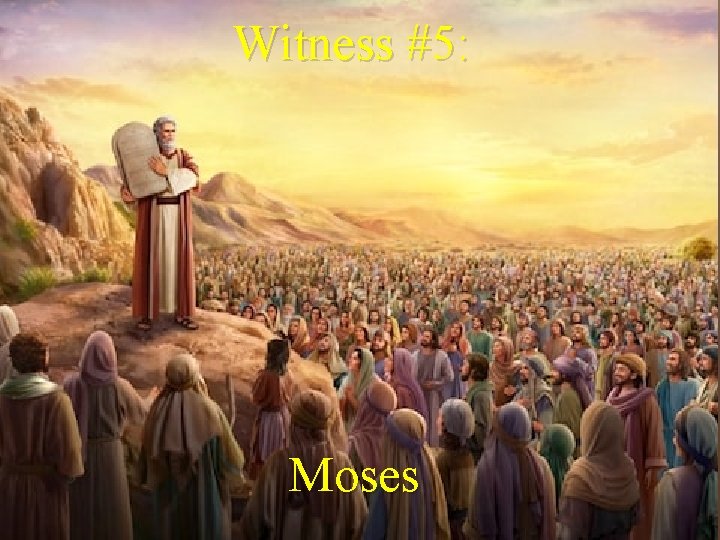 Witness #5: Moses 