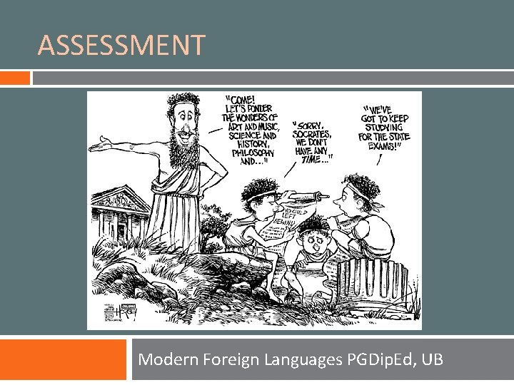 ASSESSMENT Modern Foreign Languages PGDip. Ed, UB 