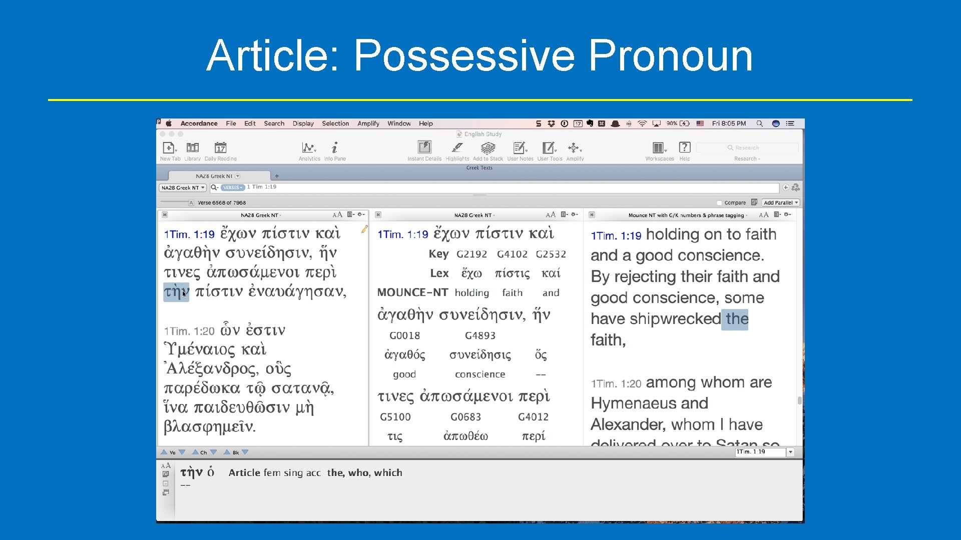 Article: Possessive Pronoun 